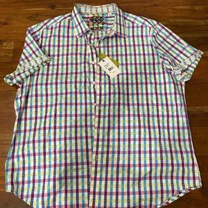 New with tags Robert Graham short sleeve button up shirt